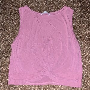 Tie in front crop tank